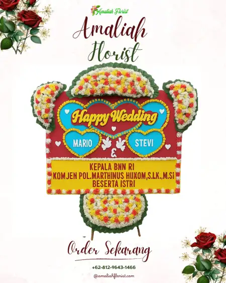 Papan Bunga Pernikahan Tojan